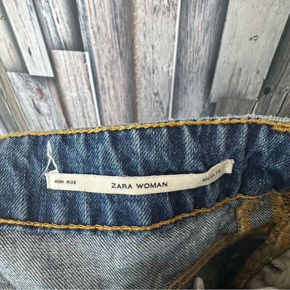 🔸BUNDLE ONLY🔸|EUC| ZARA Relaxed Fit Distressed Boyfriend Jeans - Picture 5 of 7